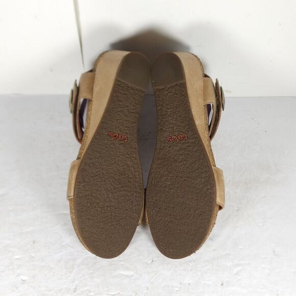 Taos Women’s Carousel 2 EU41 US 10-10,5 Tan Leather Wedge Strappy Sandal Shoes - Picture 11 of 16